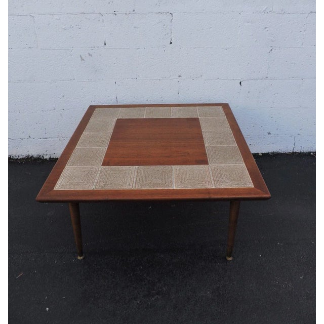 Mid-Century Modern Mid Century Modern Tiled Coffee Table For Sale - Image 3 of 11