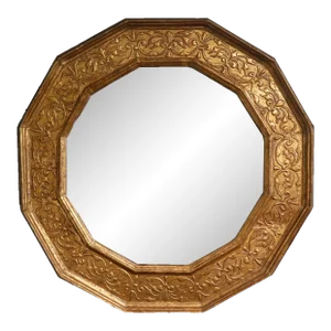 Early 18th Century Italian Baroque Giltwood Mirror