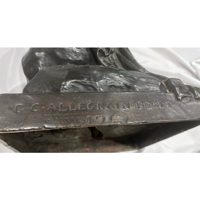 19th Century French Bronze Figure "Venus Emerging From the Bath" After Allegrain - 33" Tall For Sale - Image 16 of 18