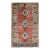 Green, Blue and Red Vintage Turkish Oushak Rug With Three Geometric Medallions 4'5 X 7'9 For Sale