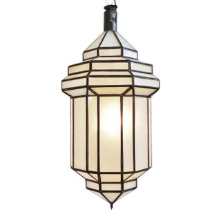 Frosted Glass Prism Lantern Large For Sale