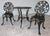 Late 20th Century Victorian Revival Iris Themed Bistro Table & 2 Chairs For Sale - Image 6 of 11