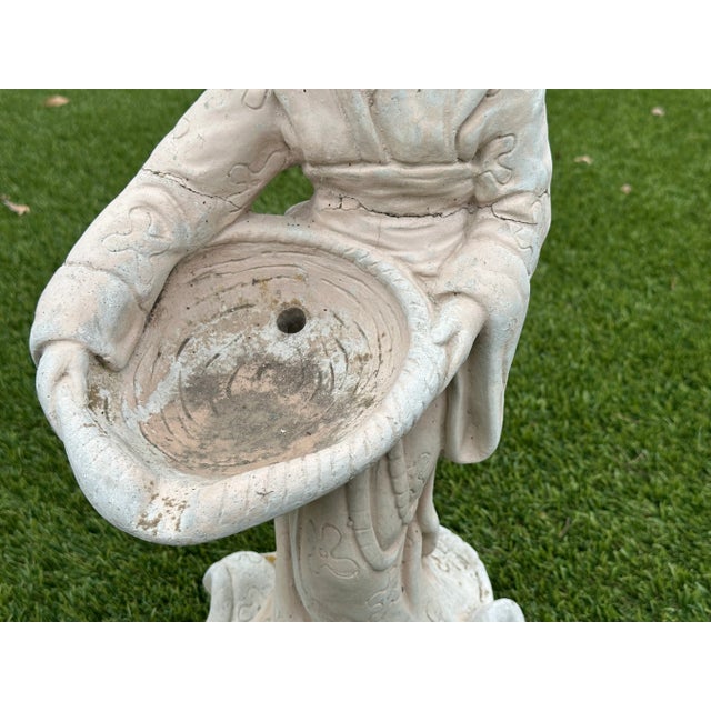 Cast Stone Geisha Fountain Garden Ornament For Sale - Image 9 of 12