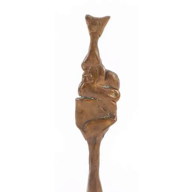 Modern 1950s Louis Mendez "Figure II" Modern Gilt Bronze Sculpture For Sale - Image 3 of 5