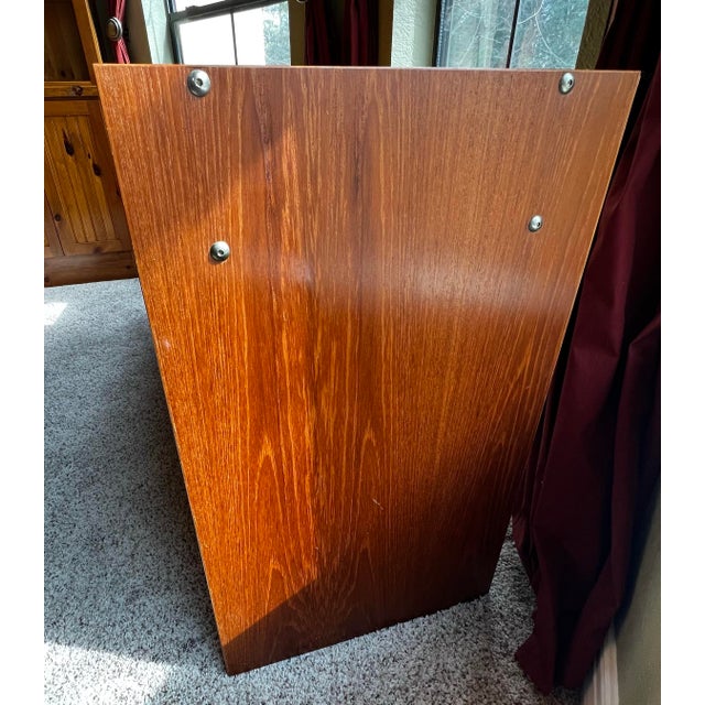 Mid-Century Modern Mid Century Modern 2-Piece Teak Expandable Desk/Media Center For Sale - Image 3 of 10