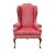 English Queen Anne Style High Back Library Wingchair For Sale