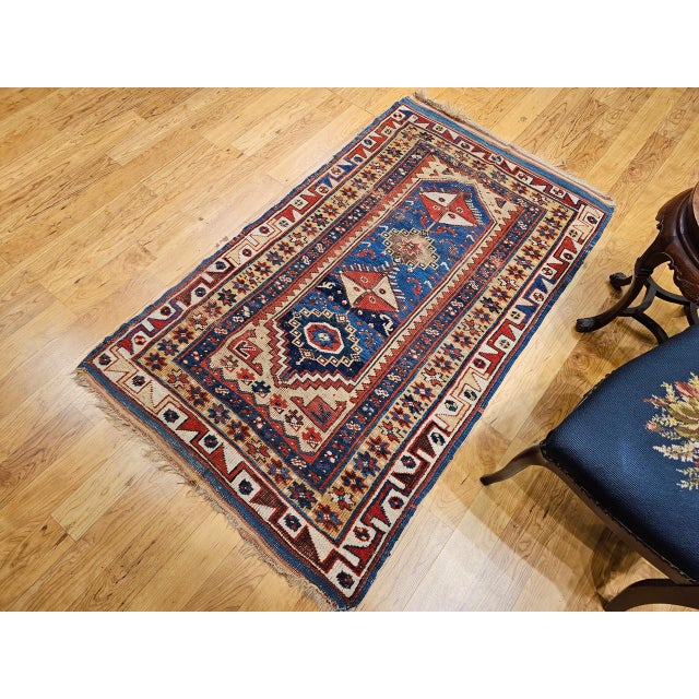 Late 19th Century Antique Handwoven Anatolian Village Rug, Wool Prayer Design, 1880s, 4' x 6' For Sale - Image 5 of 18