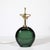 Modernist Handblown Smoked Viridian Green Murano Glass & Brass Table Lamps For Sale In New York - Image 6 of 12