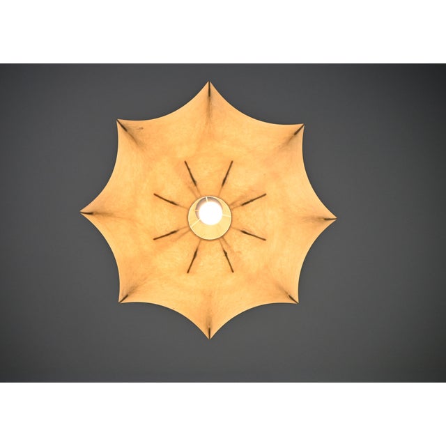 Beige Viscontea Hanging Lamp by Achille & Pier Giacomo Castiglioni for Flos, 1960s For Sale - Image 8 of 11