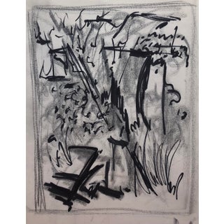 1950s Mid Century Modern Abstract Drawing For Sale
