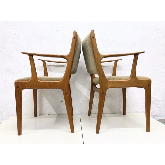 Brown Danish Teak Armchairs by Johannes Andersen for Uldum Møbler, 1950s, Set of 2 For Sale - Image 8 of 12