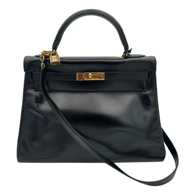 Hermès Black Box Leather Kelly 1998 For Sale