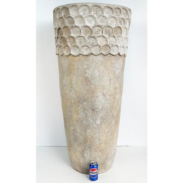 Balinese "Kojong Antique" Large White Terracotta Planter, Two Available Offered for sale individually are two Balinese...