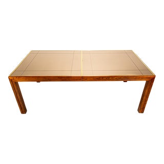 1970s Vintage Mid-Century Modern “Scene One” Henredon Mirrored Dining Table Mid-Century Modern For Sale