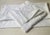 Antique French White Linen Bistro Tablecloths, Hemstitch Border, Mitered Corners, 43" Square | Pair | C. 1900 For Sale - Image 12 of 18