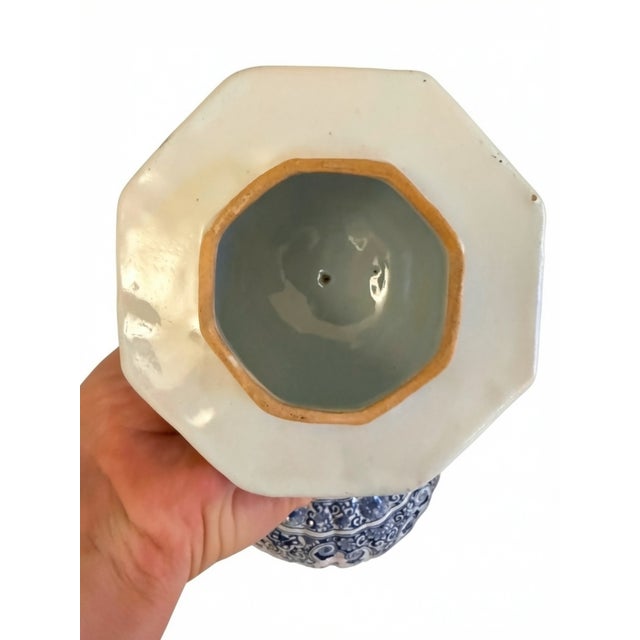 20th Century Dutch Delft Lidded Ginger Jar For Sale - Image 4 of 4