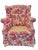 Brunschwig & Fils Custom Wingback Chair in Red and Cream Heritage Toile by Brunschwig & Fils For Sale - Image 4 of 12