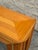 1970s Rattan & Brass Geometric Console Table With Stepped Frame For Sale In Philadelphia - Image 6 of 12