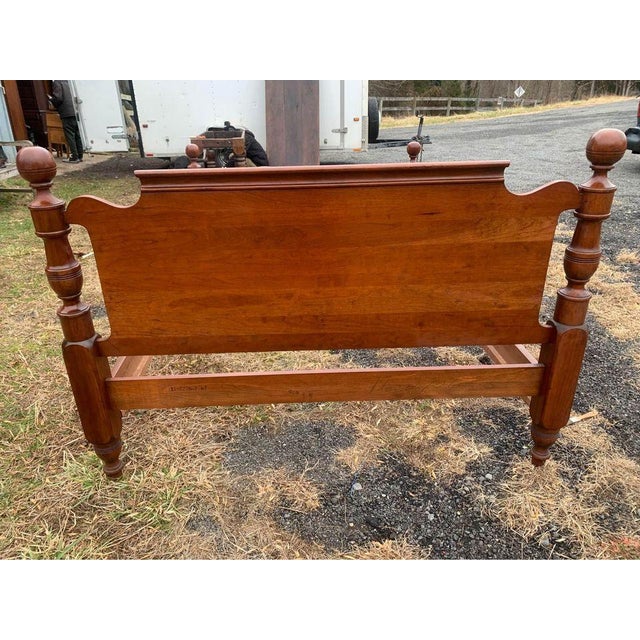 Vintage Regency Cannonbal Style L Full Bed Frame For Sale - Image 12 of 12