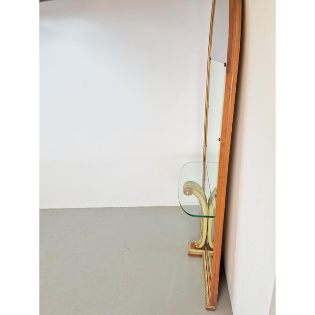 Brown Vintage Floor Mirror with Console Table from Cristal Art, Italy, 1960s For Sale - Image 8 of 18