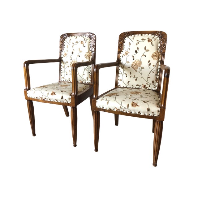 Set of Art Nouveau French Armchairs, 1910s For Sale
