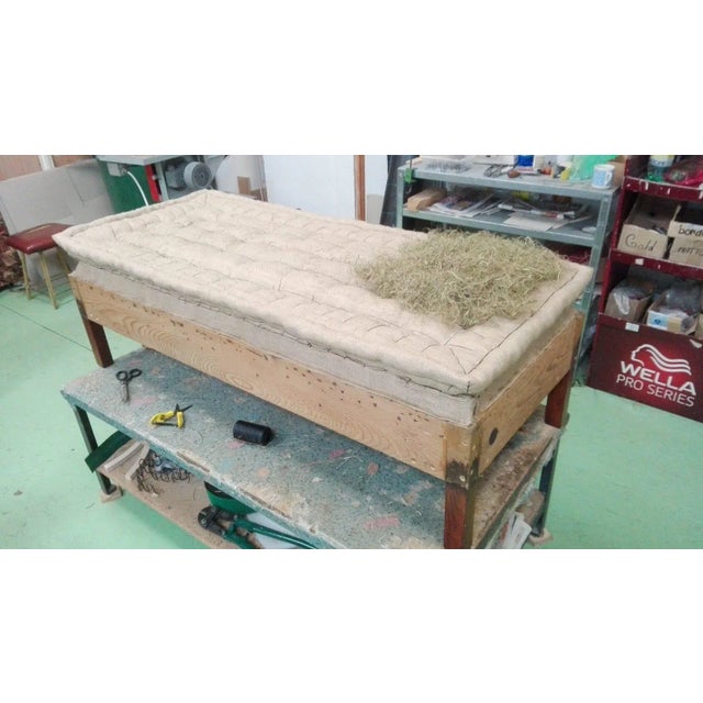 Czechoslovakian Art Deco Sheepskin Ottoman, 1930s For Sale - Image 16 of 17