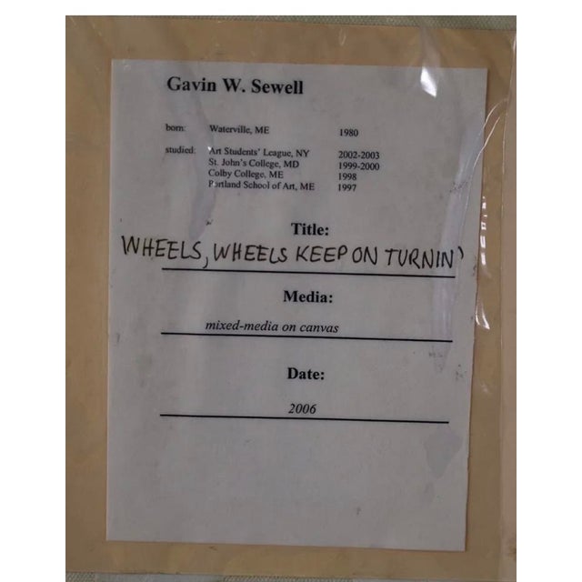 Gavin Sewell Modern Art Mixed Media Painting.