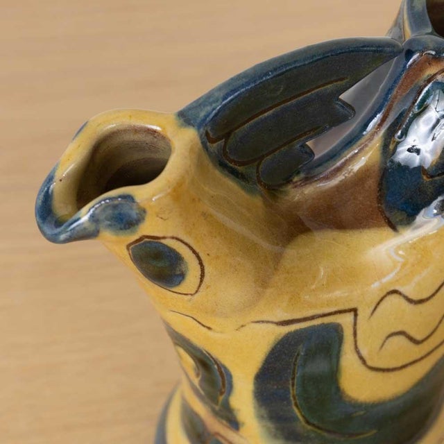 1950s French Ceramic Rooster Vase For Sale - Image 9 of 11
