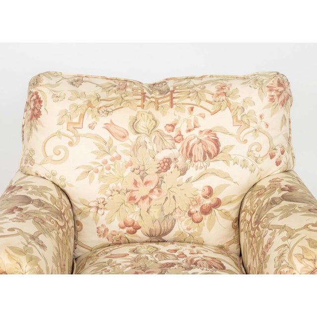 Late 20th Century George Smith Floral Upholstered Armchairs, Pair For Sale - Image 5 of 7