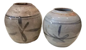 Late 19th Century Two Asian Ceramic Vases