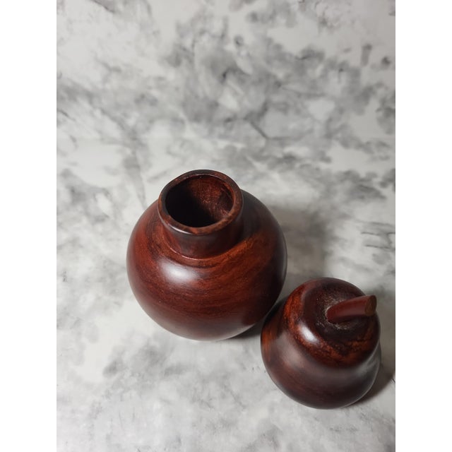 1990s Wood Pear Covered Toothpick Holder For Sale In San Francisco - Image 6 of 11