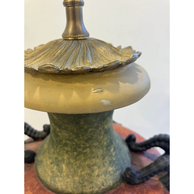 1980s Neoclassical Plaster Lamp For Sale - Image 4 of 6