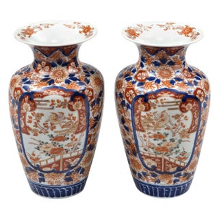 Imari Open Vases, circa 1890 - a Pair For Sale