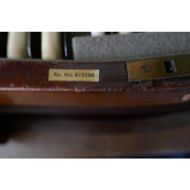 Wood Edwardian Inlaid Mahogany Serpentine Wellington Cutlery Canteen from Francis Newton, 1900s, Set of 79 For Sale - Image 7 of 13