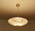 Art Deco pendant lamp , mottled ivory / light amber UFO shaped marble glass shade with darker veins, darker veins,...