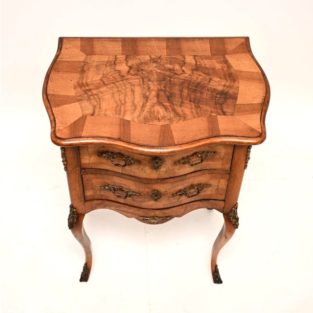 Antique French Burr Walnut Chest of Drawers, 1880 For Sale - Image 6 of 10