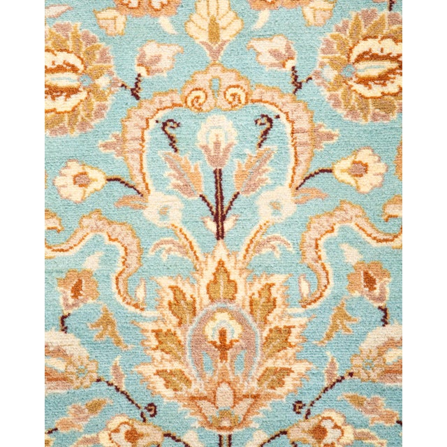 Traditional Mogul, One-of-a-Kind Hand-Knotted Area Rug - Light Blue, 3' 2" x 4' 10" For Sale - Image 3 of 8