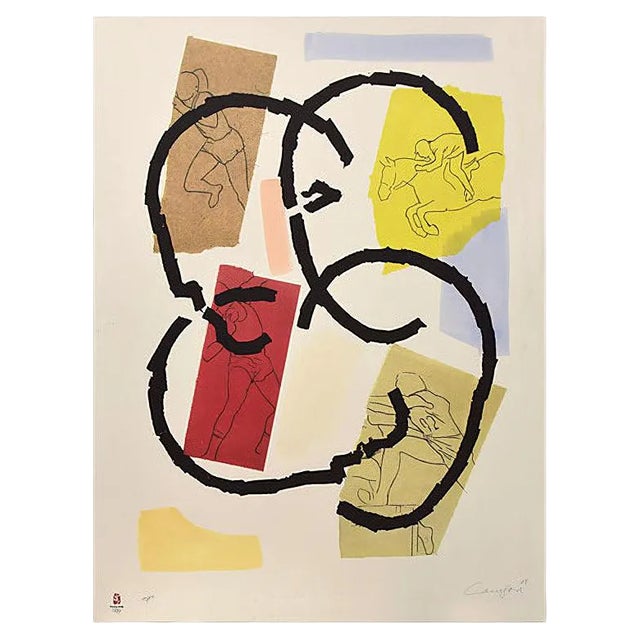 Rafael Canogar, Los Juegos, Original Lithograph, 2008 For Sale