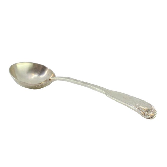 Victorian Silver Sauce Spoon with Embossed Handle For Sale - Image 10 of 10