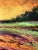 Orange Oil Painting Sunset Behind the Forest v. Zadorozhnya For Sale - Image 8 of 12