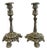Antique Regency Ornate Brass Candleholders, 1825, Set of 2 For Sale