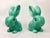 Mid-Century Modern No. 1028 Green Glazed Rabbit from Sylvac, 1950s, Set of 2 For Sale - Image 3 of 14