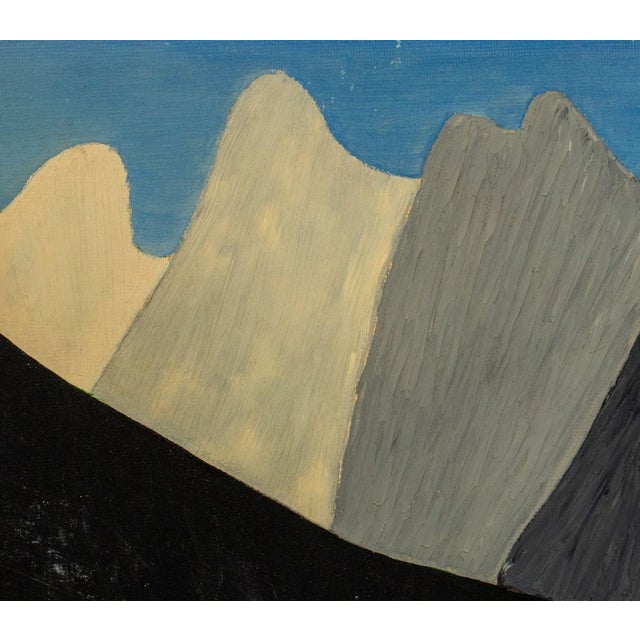 Blue Abstract Landscape Scenes, Oil on Board, 3 For Sale - Image 8 of 13
