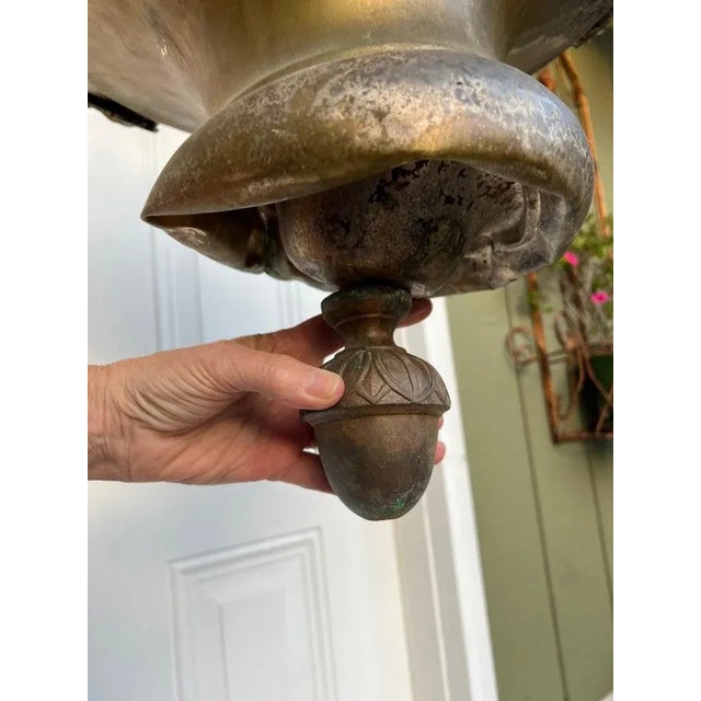 Antique Religious Thurible Censor/ Font/ Planter or Chandelier For Sale - Image 11 of 12