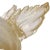 Murano Seguso Vintage 1950s Gold Flecks Opalescent White Italian Art Glass Cornucopia Sculptural Vase For Sale In Orlando - Image 6 of 7