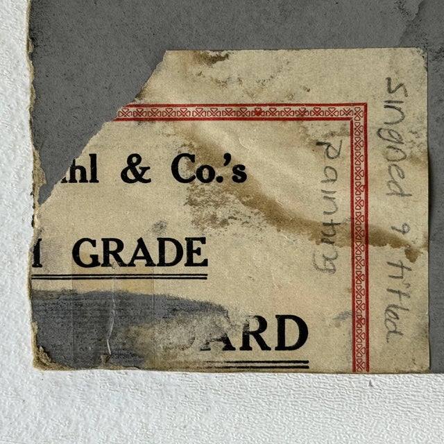 Original Vintage C. A. Gage Oil on Board Painting "In the Children's Room", Chicago For Sale - Image 10 of 10