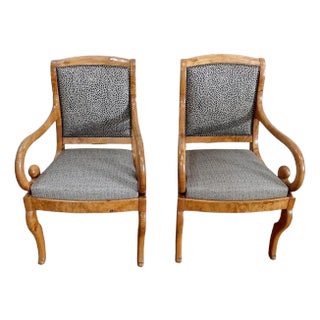Set of 19th Century Light Ash Armchairs For Sale