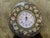 Hand Carved Floral Copper Clock For Sale - Image 6 of 9