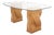 Glass and Bamboo Dining Table, 1970 For Sale