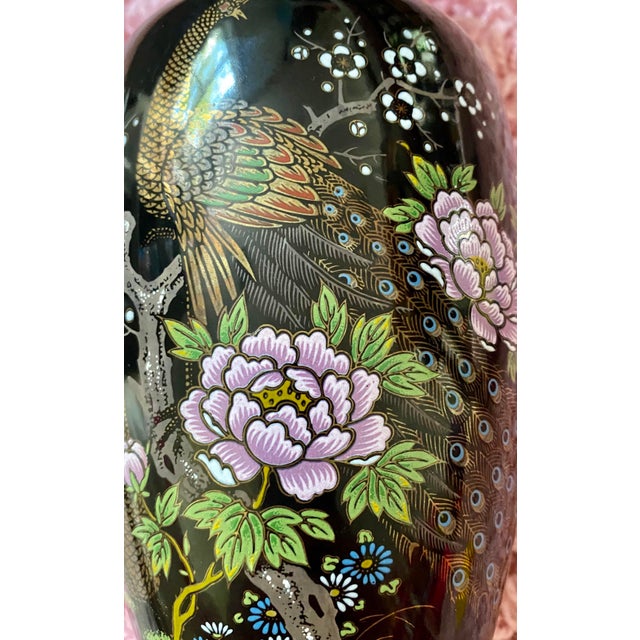 Black Ceramic Japanese Vintage Vase Chairish